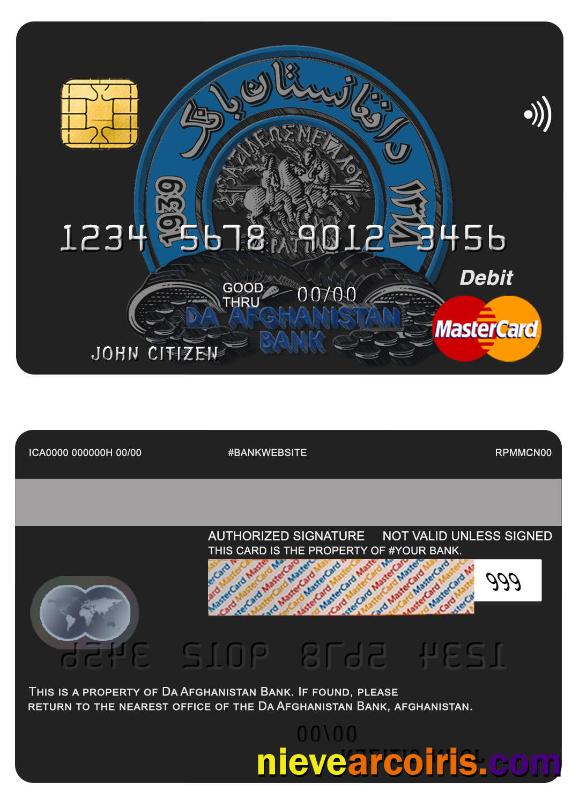 Afghanistan Da bank mastercard